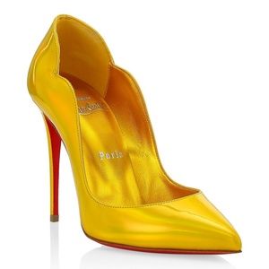 Christian Louboutin Hot Chick 100 Leather Pumps 37.5 (7.5)